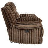 Contemporary Manual Motion Glider Recliner Chair With Padded Armrests And Smooth Rocking Function