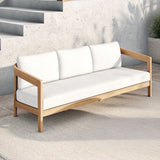 Wesley - Patio Sofa With Cushions - White