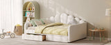 Shell Shaped Upholstered Daybed Frame With Slats