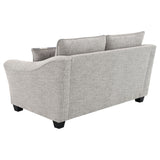 Lido - Upholstered Loveseat With Tapering Block Legs - Light Gray