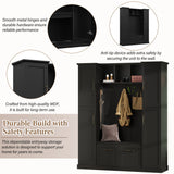 Hall Tree With 4 Side Cabinets