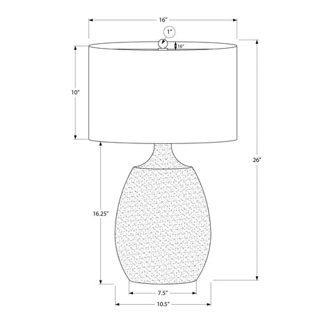 Lighting, Table Lamp, Resin, Contemporary - Cream