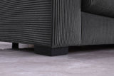 Naomi - 3 Piece Upholstered Sectional - Dark Gray