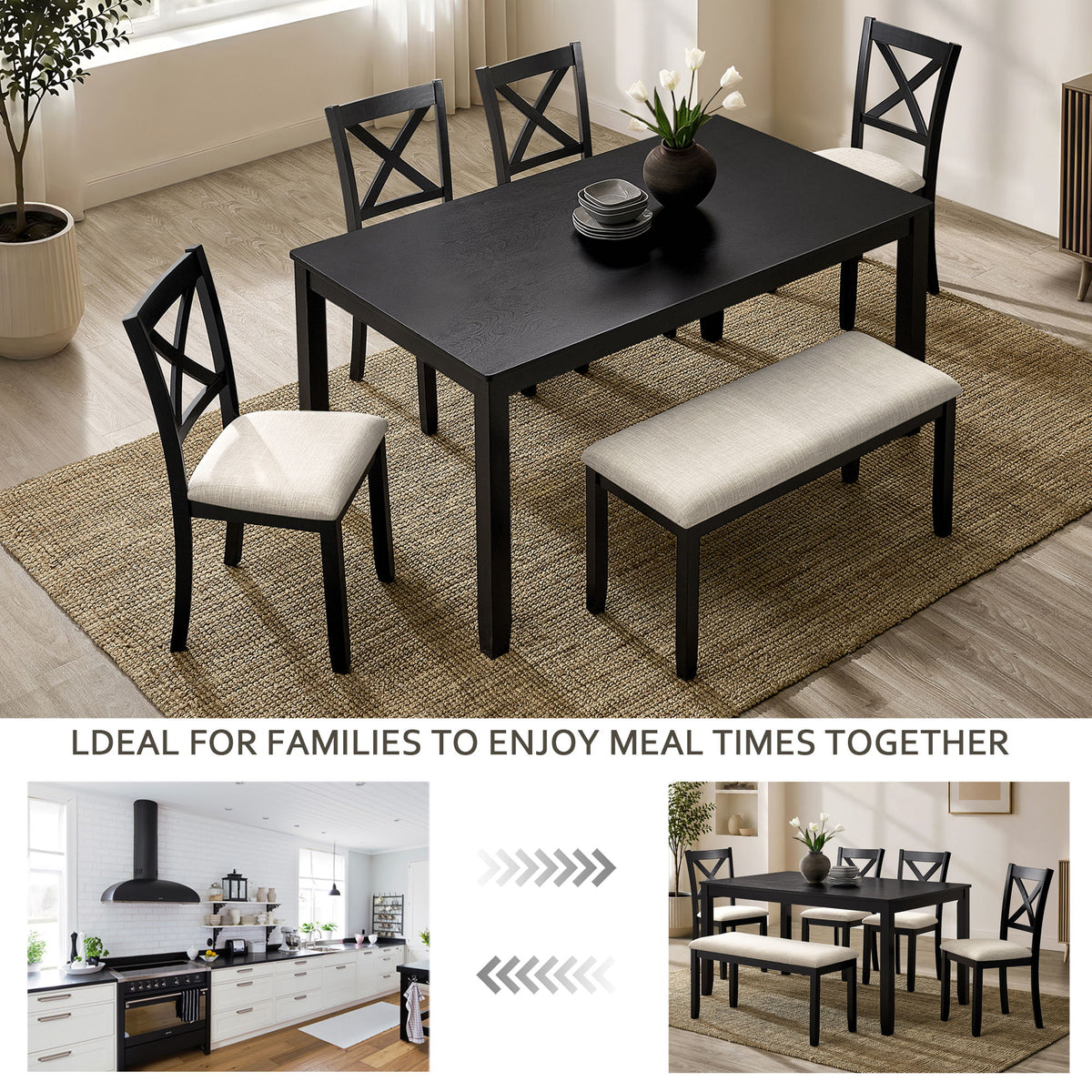 Kitchen Dining Set, Rectangular Dining Table
