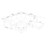 Modern Reversible Modular Sectional