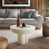 26 Inch Striking Round Concrete Overlay Coffee Table - Coffee Tables available at Alpine Outlets in Denver