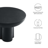 26 Inch Striking Round Concrete Overlay Coffee Table - Coffee Tables available at Alpine Outlets in Denver