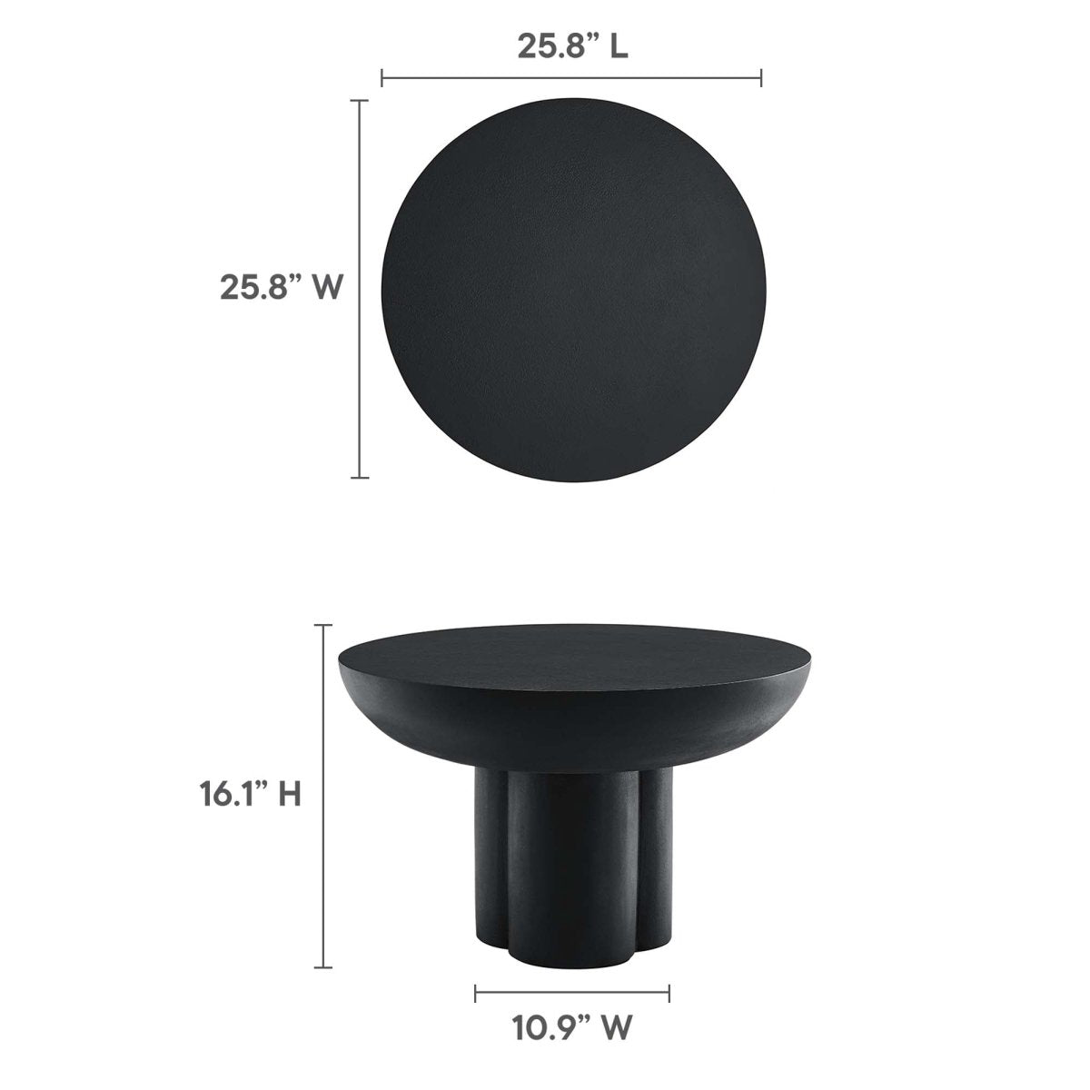 26 Inch Striking Round Concrete Overlay Coffee Table - Coffee Tables available at Alpine Outlets in Denver