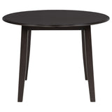 Jackie - 5 Piece Dining Set With Drop Leaf Table And Side Chairs - Dark Coffee