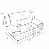 3 Piece Sofa Set, Upholstered Living Room Furniture - Camel