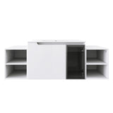 Wall Mounted Bathroom Vanity With Sink, Cabinet & Half Door