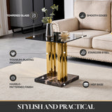 Side Table - Gray / Gold