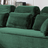 Sectional Sleeper Sofa & Storage Pockets, Modular Couch With Throw Pillows For Living Room