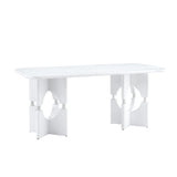 Modern Dining Table With Sleek Hollow-Out Frame And Accents