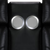 Electra - Power Reclining Loveseat With Power Headrests, Console, Speakers, Massage, LED Lighting And USB Control