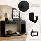 Console Table With 3 Drawers, Display Shelf