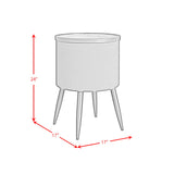 Halo - Round Smart End Table - Black