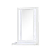 Abigale - Nightstand With Mirror Top, LED Lighting (Includes Mirror And Nightstand) - White