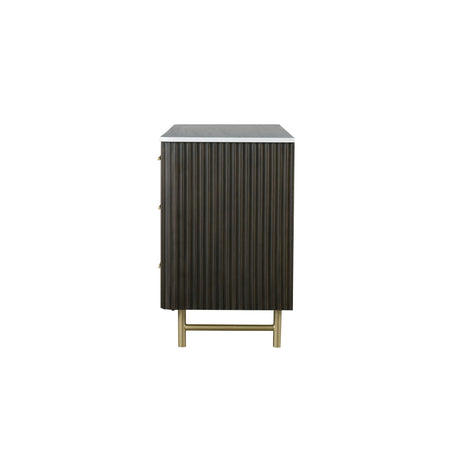 Clayten - Dresser - Espresso / White Marble
