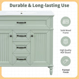 Bathroom Vanity With Sink, Flip-Out Top Drawer, Soft Close Doors, 2 Storage Drawers