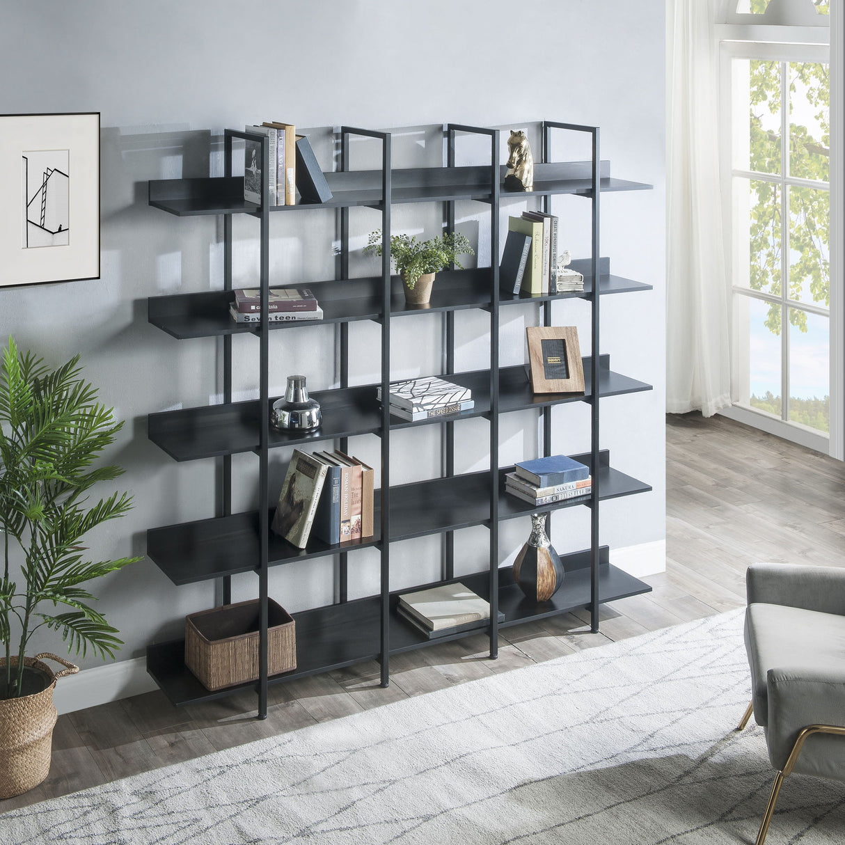Vintage Industrial 5 Tier Bookcase