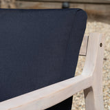 Linon Svana 4-Piece Navy/White Wash Fabric/Wood Outdoor Conversation Set