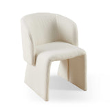 Modern Accent Chair Brown Single Sofa Chair, Upholstered Side Chair Teddy Comfy Chair For Dining Room / Bedroom / Living Room / Reception