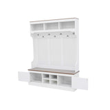 Farmhouse Hall Tree With Bench And Shoe Storage