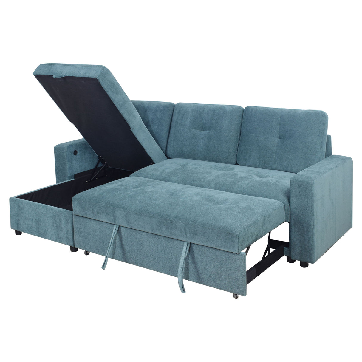 Greer Green Pop-Up Sleeper Loveseat