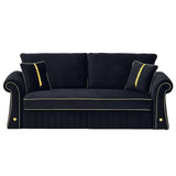 Sofa With Rolled Arms, 3 Seater Couch, Living Room Accent