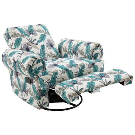 Manual Swivel Recliner Rocker Chair With Adjustable Backrest