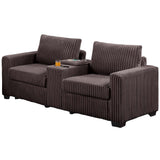 Modern Style 2 Piece Sofa Set With Cup Holders & Charging Port