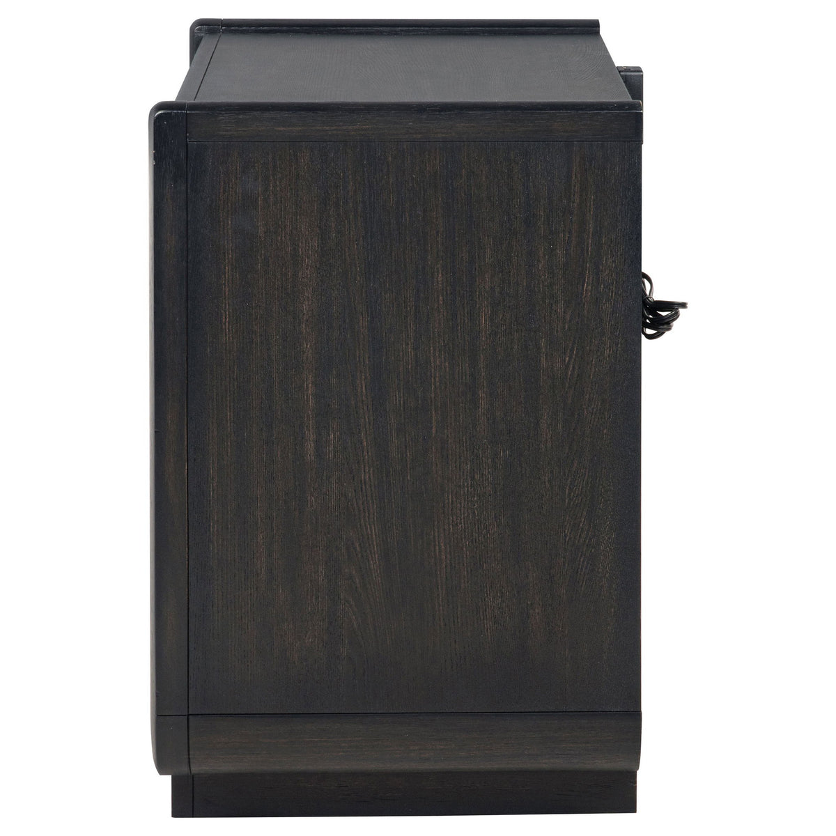 Bangor - 2 Drawer LED Nightstand With USB - Black