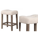 Transitional Counter Dining Set With 4 Tufted Stools