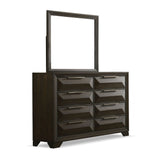 8 Drawer Dresser With Beveled Bracket - Espresso