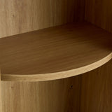 Roman Column Round Dining Table With Double Layer Storage - Wood