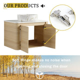 Mounted Bathroom Vanity & Art Sink, Soft Close Door