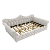Upholstered Daybed With LED Lighting And Nailhead Trim