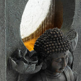 28" H Outdoor Buddha Waterfall Fountain - 🟢 Outdoor Decor available at Alpine Outlets in Denver