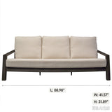 Verona - Seating 4 Pieces Set - Dark Espresso / Gray / Off White