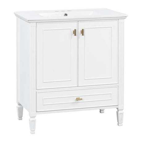 Freestanding Vanity With 1 Drawer & 2 Soft Close Doors With Door Mounted Storage