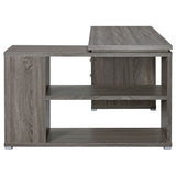 Tona - L-Shape Computer Desk With 3 Drawers And 5 Shelves