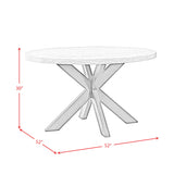 Axel - Round Dining Table - Espresso / Light Gray