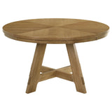 Kent - 5 Piece Dining Table Set With Upholstered Chairs - Brown Oak