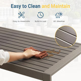 All-Weather Outdoor Coffee Table With Wood-Look Top