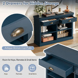 Console Table With 2 Drawers And Open Shelves
