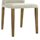 Velena - Full Back Top Grain Leather Upholstered Wood Dining Chairs (Set of 2) - Gray