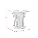 Dapper - Square End Table - Gray