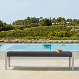 Camino - Indoor Outdoor Dining Bench - Eucalyptus Wood And Charcoal Rope