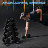 BalanceFrom 150LB Coated Hex Dumbbell Weight Set and A-Frame Storage Rack